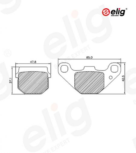 Front brake pads for AEON Cobra 350 Cobra 400, Rear brake pads for APRILIA RS 125 4T RX 125 SX125, Front brake pads for PIAGGIO NRG 50 Power DD #EBC FA083 - Front brake pads for AEON Cobra 350 Cobra 400, Rear brake pads for APRILIA RS 125 4T RX 125 SX125, Front brake pads for PIAGGIO NRG 50 Power DD