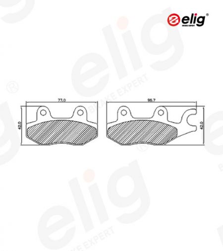 Brake pads applicable to KAWASAKI Ninja 125, Ninja 300, Z125, Z250 SL, Z300 ER front and rear; PEUGEOT Django 50/125 Heritage 4T | SUZUKI UH 125/200 Burgman front brake pads; KYMCO Visar 125, Like 150 I, Spade 150 I | PGO G-Max rear brake pad #EBC FA197 - Applicable to KAWASAKI Ninja 125, Ninja 300, Z125, Z250 SL, Z300 ER｜KYMCO Visar 125, Like 150 I, Spade 150 I｜PGO G-Max brake pads