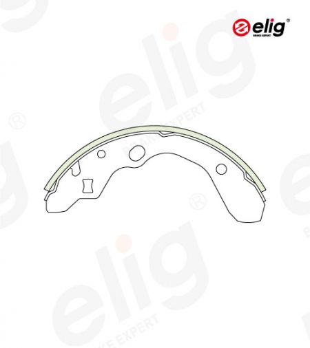Rear drum brake shoes for FORD Festiva, Laser Lidea, Liata｜MAZDA 323 C IV, 323 C V, 323 F IV, 323 F V, 323 F V, 323 S V, MX-3 (EC) # FMSI S659 - Rear brake shoes for Festiva, Laser Lidea, Liata｜MAZDA 323 C IV, 323 C V, 323 F IV, 323 F V, 323 F V, 323 S V, MX-3 (EC)