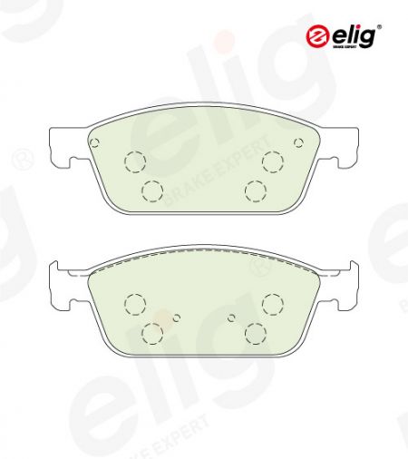 Front brake pads for FORD Focus III, KUGA II (DM2), TOURNEO CONNECT, TRANSIT CONNECT MPV, ESCAPE (ZG)｜LINCOLN MKC #FMSI D1645, D1668 - Front brake pads for FORD Focus III, KUGA II (DM2), TOURNEO CONNECT, TRANSIT CONNECT MPV, ESCAPE (ZG)