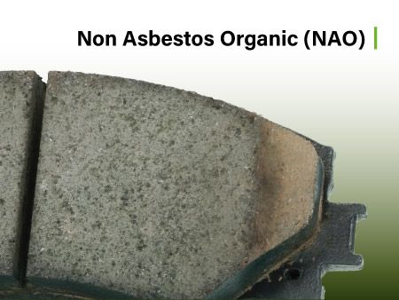 Non-asbestos organic brake pads.