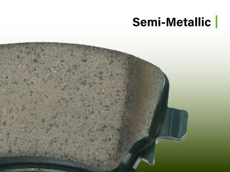 Semi-metallic brake pads.