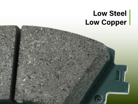 Low steel brake pads、Low Copper brake pads.